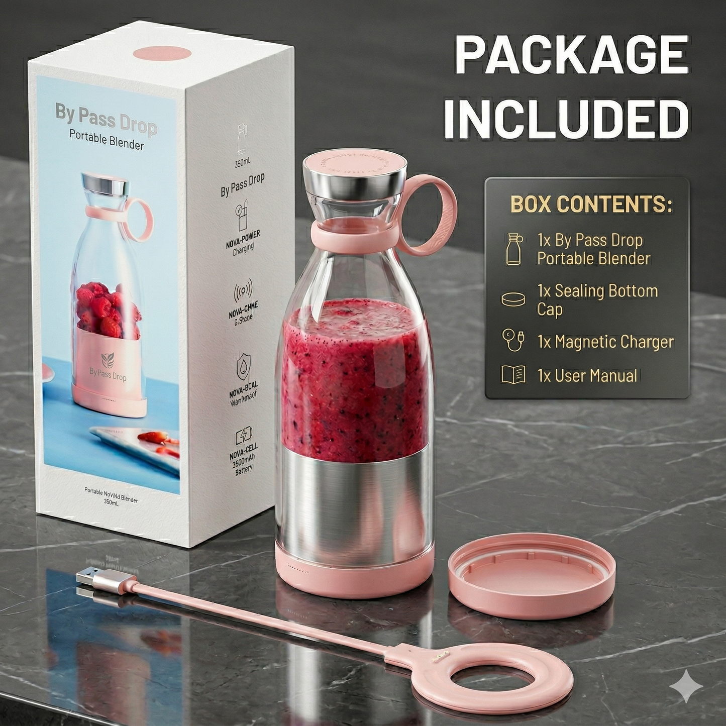 Bypass Drop Portable Smoothie Maker - Blend Fresh Juice in Seconds
